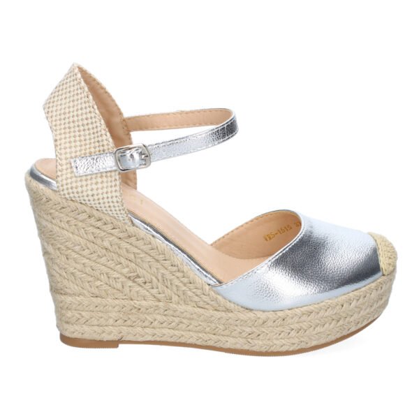 Sandalia de Cu?a de Yute para Mujer, Comodas y Elegantes, Dise?o Moderno con Punta Bordada - Imagen 2