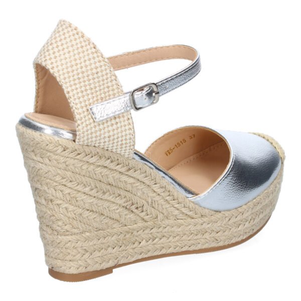 Sandalia de Cu?a de Yute para Mujer, Comodas y Elegantes, Dise?o Moderno con Punta Bordada - Imagen 4