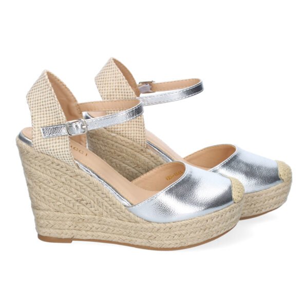 Sandalia de Cu?a de Yute para Mujer, Comodas y Elegantes, Dise?o Moderno con Punta Bordada - Imagen 5