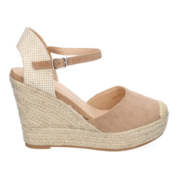 Sandalia de Cu?a de Yute para Mujer, Comodas y Elegantes, Dise?o Moderno con Punta Bordada - Imagen 2