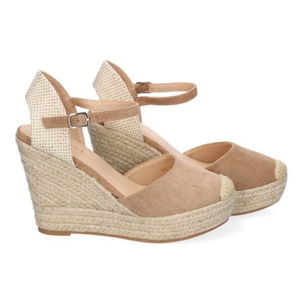 Sandalia de Cu?a de Yute para Mujer, Comodas y Elegantes, Dise?o Moderno con Punta Bordada - Imagen 5