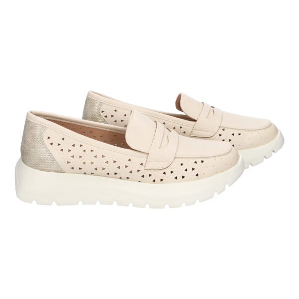 Mocasin Plano de Mujer, Comodo y Ligero, Dise?o Calado, Suela Dentada y Adorno en la Pala - Imagen 5
